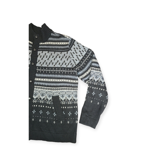 LRG Men's Black and Gray Cardigan Sweater - Picture 5 of 7